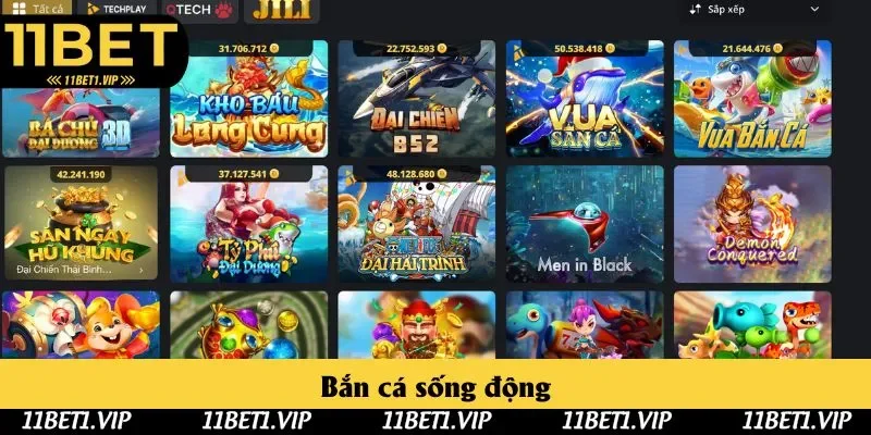 Bạn dễ dàng lựa chọn trò chơi săn mồi 11bet phù hợp với bản thân