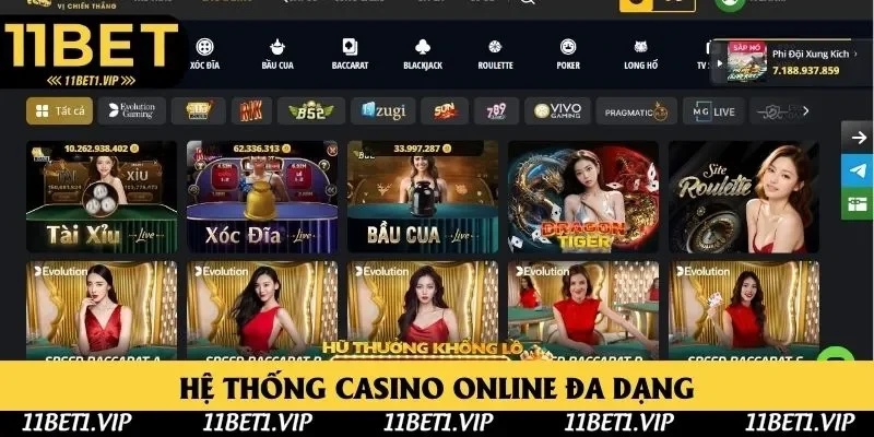 Nhà cái đầu tư kho game casino đa dạng