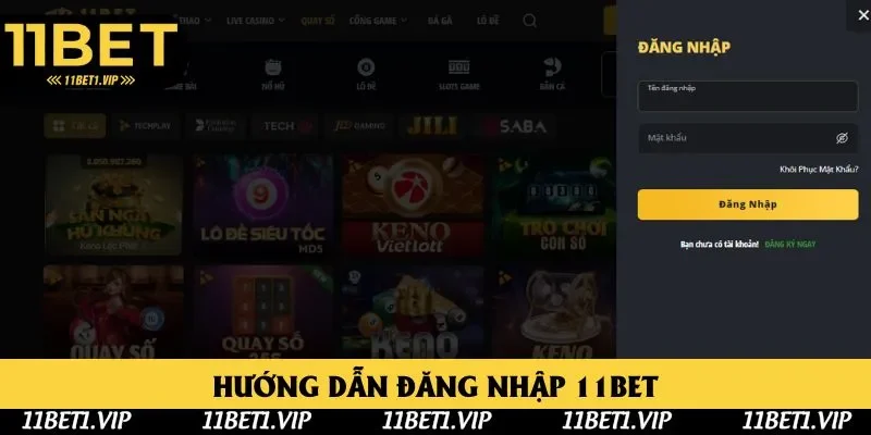 Đăng nhập 11BET cần đúng dữ liệu tài khoản